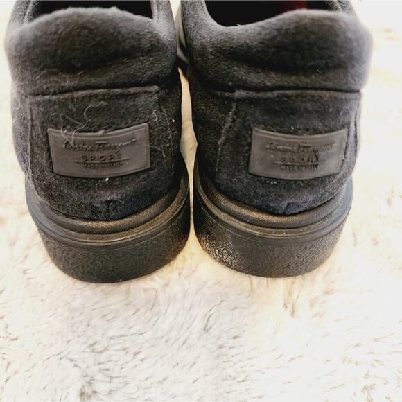 SALVATORE FERREGAMO SPORT SUEDE LACE UP BLACK  SHOES SIZE 8 1190 - Picture 3 of 9